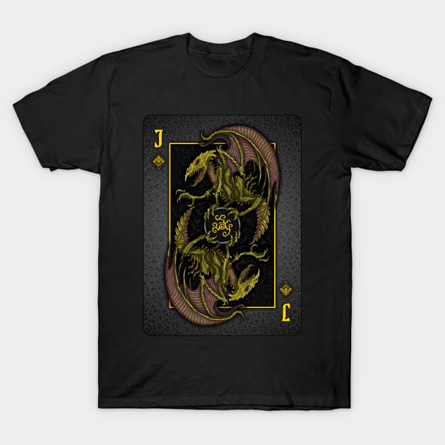 Byakhee Jack of Diamonds T-Shirt by azhmodai